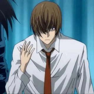 ⚖ Light Yagami Death Note Anime, Death Note, Light, Manga, Personnage telegram sticker