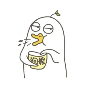 💨 狗粮 anatra, cartone animato, cibo, cibo per cani, illustrazione, animale, carino whatsapp sticker