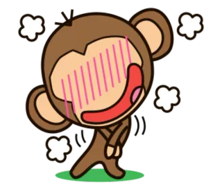 🐵 ลิง, การ์ตูน, ตลก, น่ารัก, สัตว์ telegram sticker