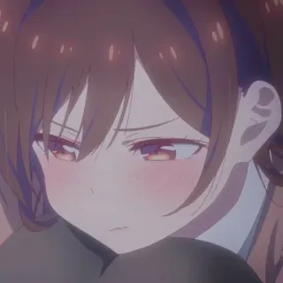 ❤️ Anime, Fille, Triste, Dessin animé, Mignon, Manga, Personnage, Féminin whatsapp sticker