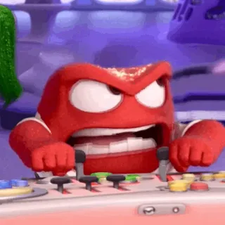 🤖 Anger Inside Out rabbia, Inside Out, Pixar, Disney, emozione, cartoni animati telegram sticker