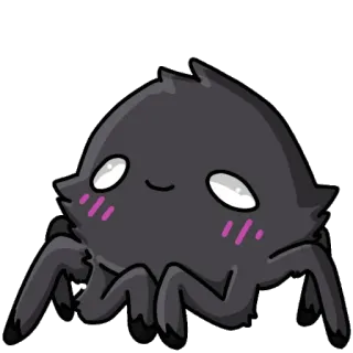 ☺️ spin, schattig, cartoon, spinnenweb, arachnide, kawaii telegram sticker