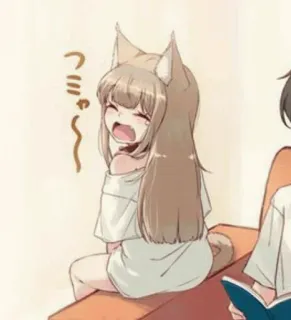 🧡 つミャ~ Anime, Kocica, Kawaii, Słodkie telegram sticker