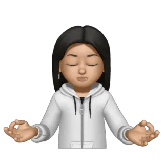 🧘‍♀️ meditation, zen, yoga, relax, peace, calm, mindfulness telegram sticker