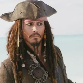 👀 Jack Sparrow Pirates of the Caribbean pirate, captain, movie, johnny depp, sea telegram sticker