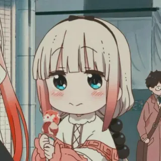🎀 Kanna Kamui Miss Kobayashi's Dragon Maid 动漫, 康娜卡姆依, 小林家的龙女仆, 可爱, 卡哇伊, 棒棒糖 telegram sticker