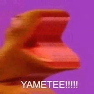 😡 YAMETEE!!!! yamete, grito, divertido, meme de internet, comedia telegram sticker