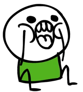 😚 desenho animado, ilustração, engraçado, personagem whatsapp sticker