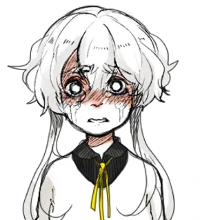 🩹 anime, manga, crying, sad, character, illustration telegram sticker