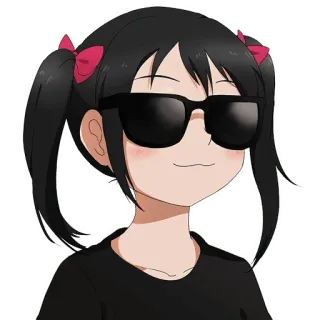 😎 Anime, Charakter, Cartoon, Brille, Cool, Fanart telegram sticker