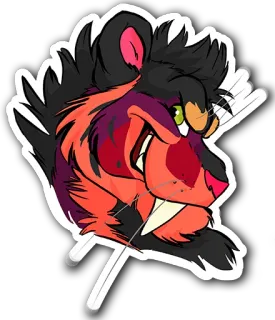 😃 leão, animal, desenho animado, arte, desenho, vida selvagem telegram sticker