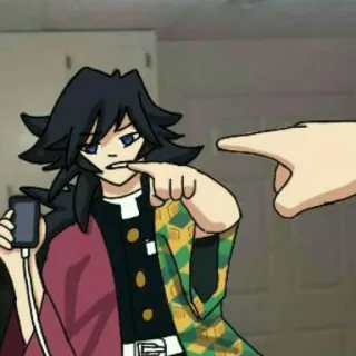 🌊 Giyu Tomioka Demon Slayer Аниме, Клинок, рассекающий демонов, Гию Томиока, Манга telegram sticker