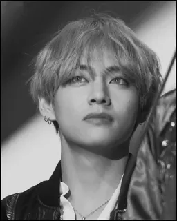 👽 V BTS, K-Pop, singer, V, portrait, idol, musician telegram sticker