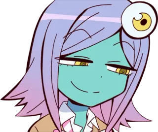 🐟 anime, cartoon, character, manga, eye, cute, illustration telegram sticker