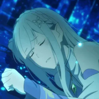 🤍 Emilia Re:Zero − Starting Life in Another World Anime, Ragazza, Piangere, Triste, Emilia telegram sticker