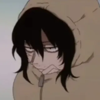 😔 Shota Aizawa My Hero Academia anime, manga, aizawa, shota aizawa, my hero academia, tired, teacher telegram sticker