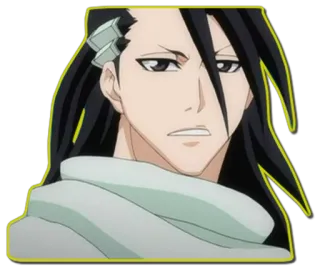 😠 Byakuya Kuchiki Bleach Anime, Mangá, Bleach, Byakuya Kuchiki, Personagem, Adesivo whatsapp sticker