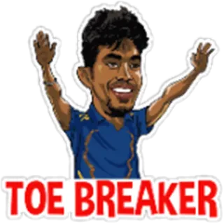 🏏 TOE BREAKER Cricket, Sport, Athlet, Toe Breaker, Bowling, Cartoon telegram sticker