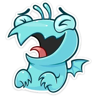 😂 Мультфильм, Монстр, Веселый, Милый, Дракон telegram sticker