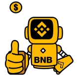 👍 BNB cryptocurrency, binance, bnb, robot, finance whatsapp sticker