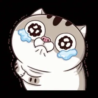 🤣 cat, crying, sad, cartoon, sticker, tears, emotional telegram sticker