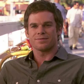 🙂 Dexter Morgan Dexter asesino en serie, crimen, analista de salpicaduras de sangre, policía, investigación telegram sticker