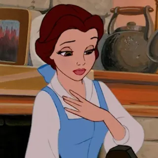 🥀 Belle Beauty and the Beast Belle, Disney, Beauty and the Beast, cartoon, princess telegram sticker