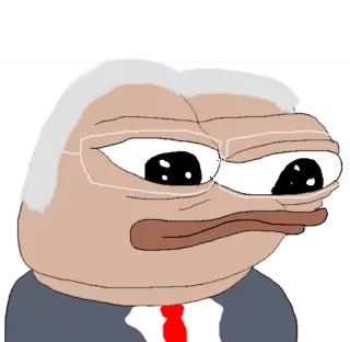 😐 meme, pepe, sad, internet meme, cartoon, character telegram sticker