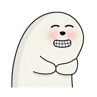 😁 carino, cartone animato, sorridente, personaggio, bianco whatsapp sticker