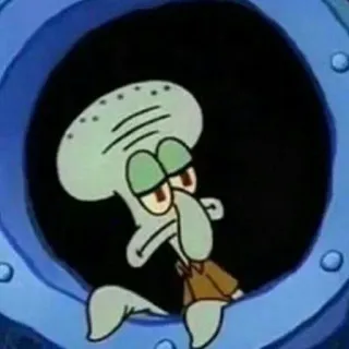 🧽 Squidward SpongeBob SquarePants Lula Molusco, Bob Esponja, desenho animado, meme, engraçado, personagem telegram sticker