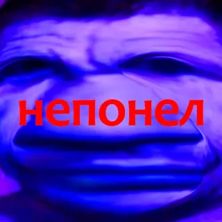 😂 НЕПОНЕЛ Meme, Drôle, Visage, Expression, Russe telegram sticker