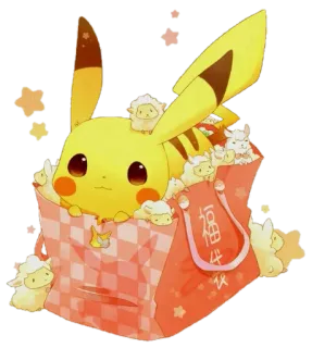🐑 Pikachu Pokemon ปิกาจู, โปเกมอน, น่ารัก, อนิเมะ, แกะ telegram sticker