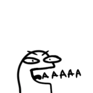 🐣 AAAAA Kreskówka, Krzyczący, Śmieszne, Meme, Wyraz telegram sticker