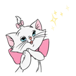 😇 Marie The Aristocats gato, lindo, Disney, dibujos animados, animal, gatito telegram sticker