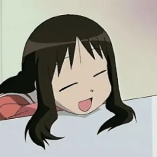 😄 Anime, Cartoon, Schläfrig, Süß, Entspannt, Fröhlich, Lächelnd telegram sticker