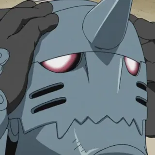 😰 Alphonse Elric Fullmetal Alchemist อนิเมะ, ชุดเกราะ, เมทัลลิก, Fullmetal, นักเล่นแร่แปรธาตุ telegram sticker