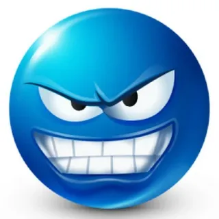 🌟 Emoji, Marah, Biru, Kartun telegram sticker