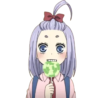 😬 Anime, Ragazza, Lecca-lecca, Carino telegram sticker