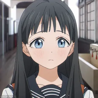 💠 Anime, Ragazza, Uniforme scolastica, Personaggio, Ritratto, Carina, Femmina telegram sticker