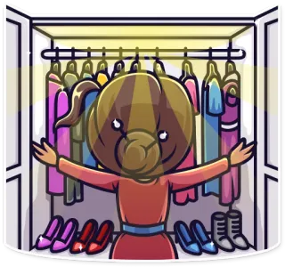 👗 closet, clothing, fashion, clothes, shoes, wardrobe telegram sticker