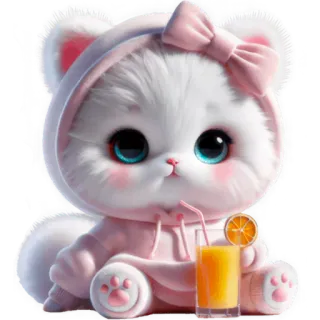 Розовая киса @Nyasticks2 telegram stickers