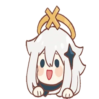⚡️ Paimon Genshin Impact Anime, Paimon, Genshin Impact, Gioco, Carino, Fluttuante, Personaggio telegram sticker