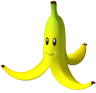 🍌 banana, peel, cartoon, yellow, fruit telegram sticker