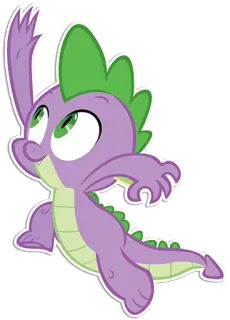 ✋ Spike My Little Pony cartoon, dragon, Spike, My Little Pony, cute, character telegram sticker