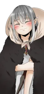 😊 Anime, Elfe, Mignon, Sourire, Joyeux telegram sticker
