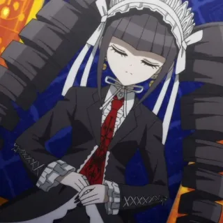 🃏 Celestia Ludenberg Danganronpa Anime, Gótico, Preto e branco, Personagem, Ficção, Cosplay telegram sticker