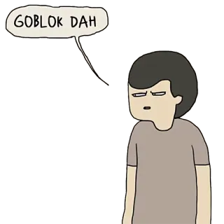 👎 GOBLOK DAH dessin animé, expression, insulte telegram sticker