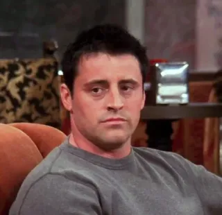 😐 Joey Tribbiani Friends Joey, Friends, Serie TV, Personaje whatsapp sticker