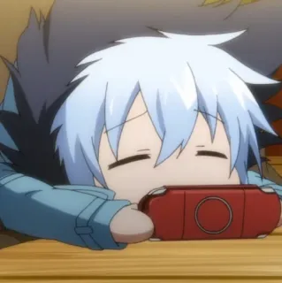 🖇 Anime, Tidur, PSP, Kartun whatsapp sticker