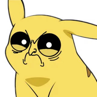 😠 Pikachu ปิกาจู, โปเกมอน, มีม, ตลก, โกรธ telegram sticker